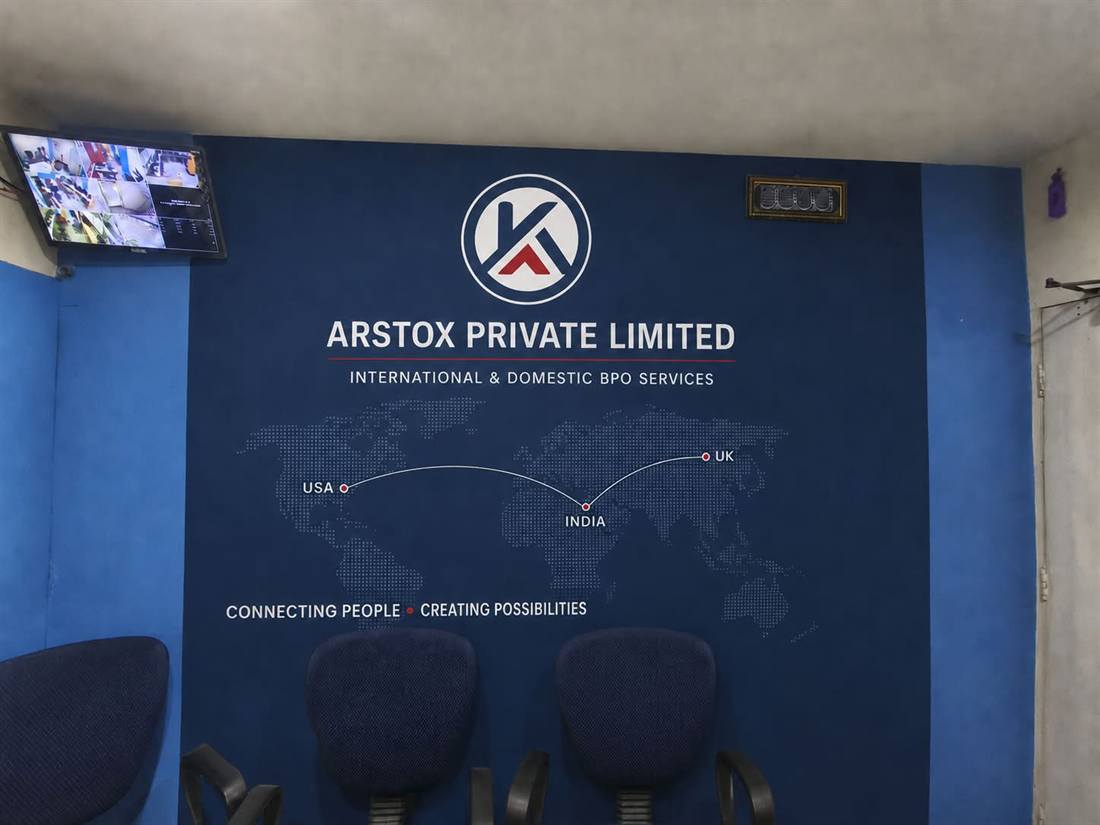 ARSTOX connecting USA, UK and India — displayed at our Kolkata office